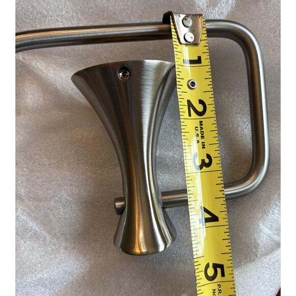 Set of 2 NIB Satin Nickel Wall Mount Single Toilet Paper Holder - Picture 5 of 8